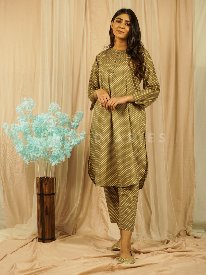 Green Lawn Printed 2 pc - 54640