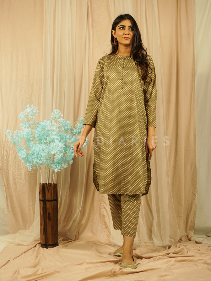 Green Lawn Printed 2 pc - 54640