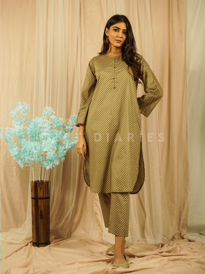 Green Lawn Printed 2 pc - 54640