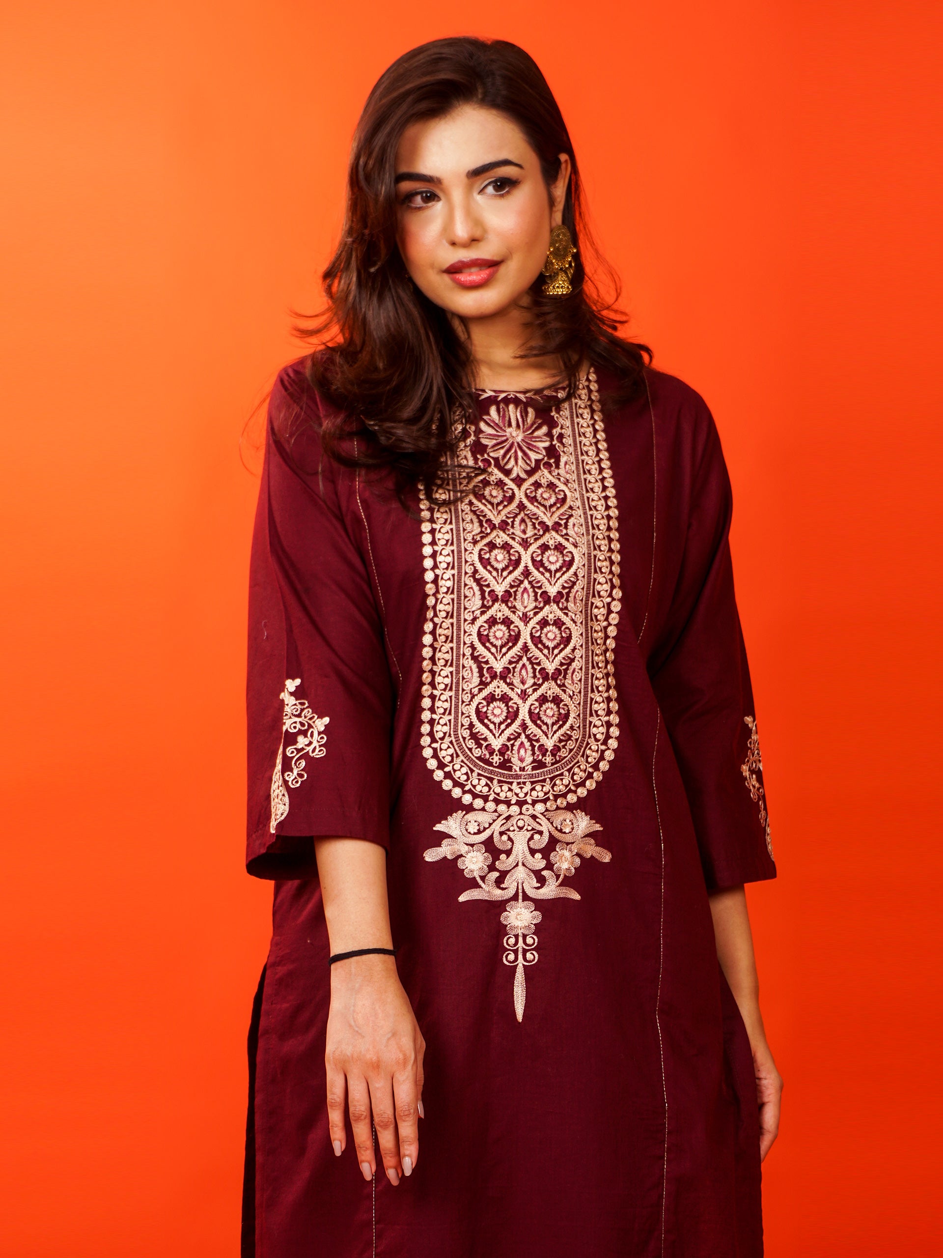 Maroon Embroidered 2 pc - 54920