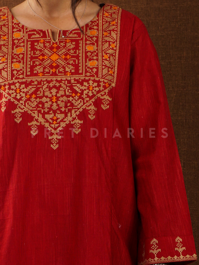 Maroon Khaddar 2 pc - 54832