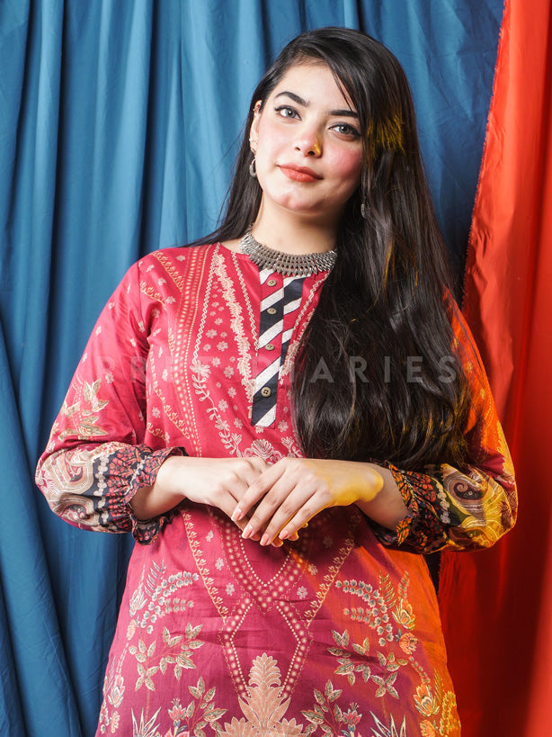 Maroon Lawn Printed 2 pc - 54620