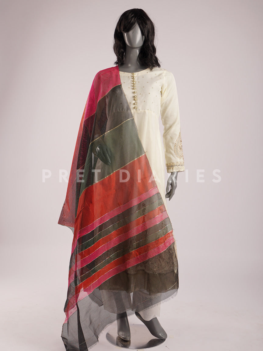 Multi Gotta Dupatta - 54410