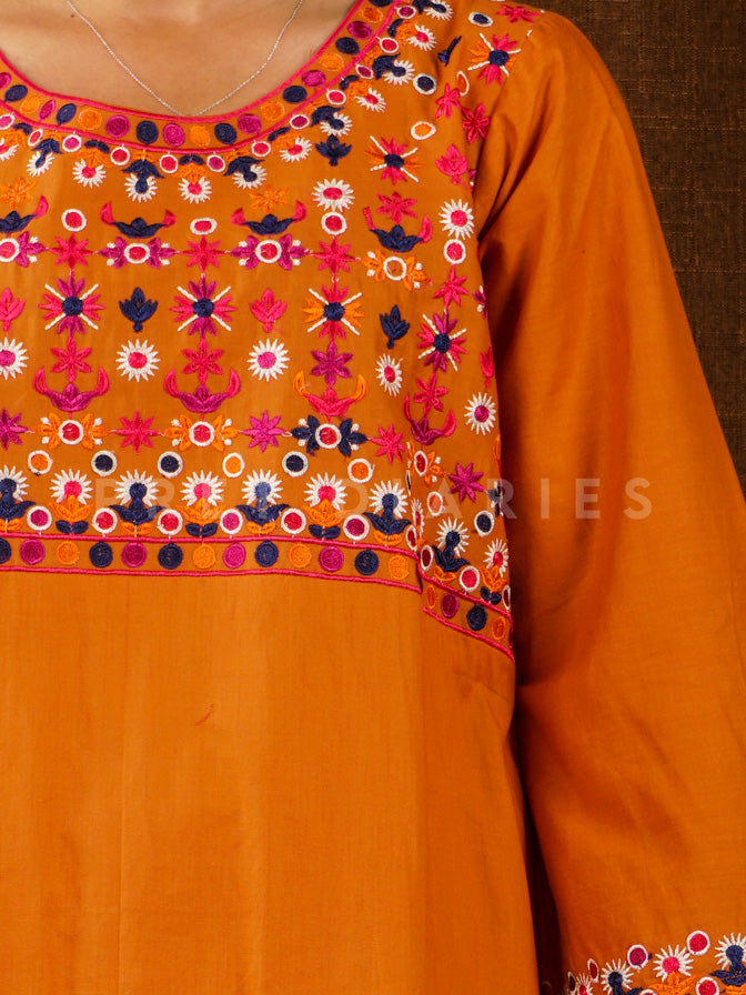 Mustard Embroidered 2 pc - 54787