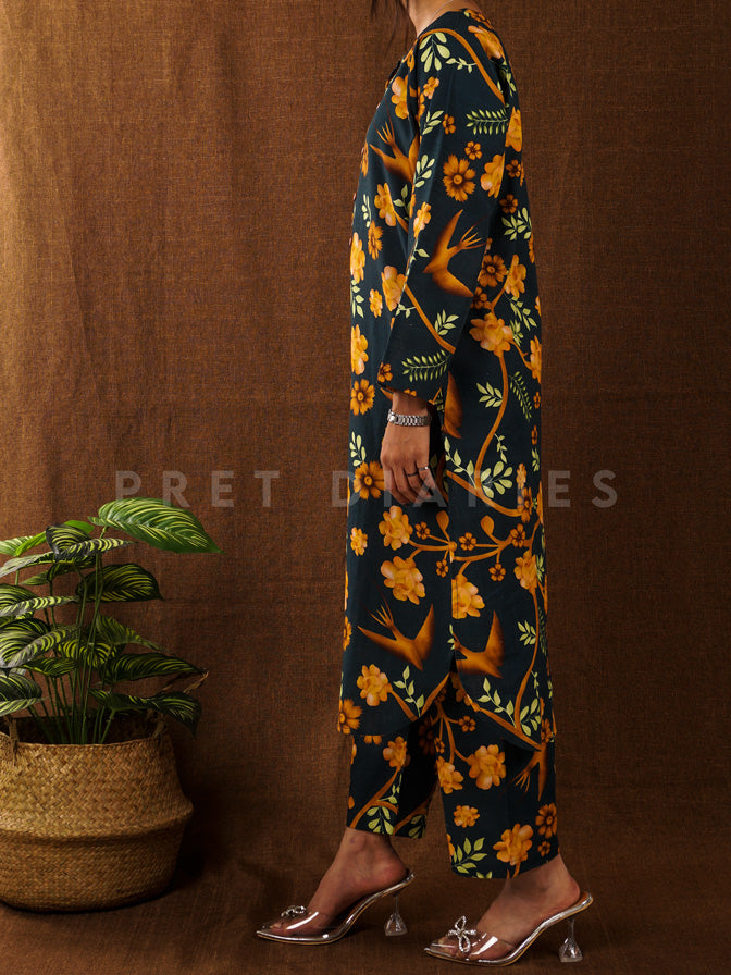 Navy Khaddar 2 pc - 54849