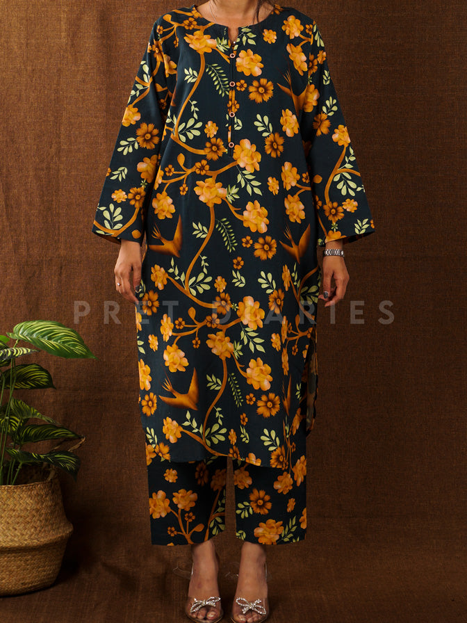 Navy Khaddar 2 pc - 54849