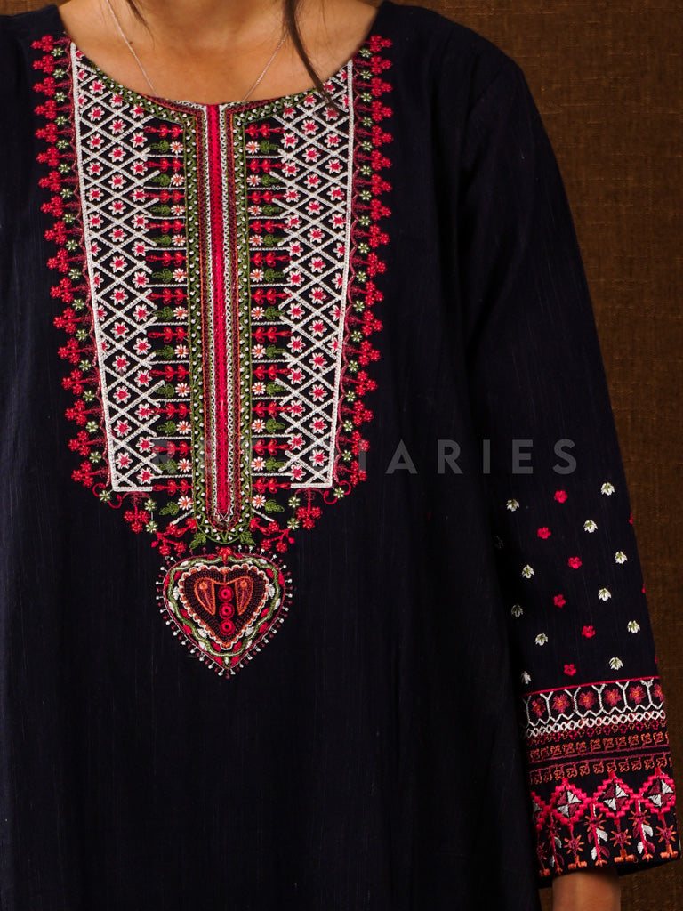 Navy Khaddar 2 pc - 54851