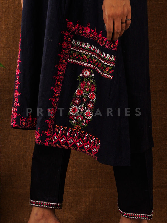 Navy Khaddar 2 pc - 54851