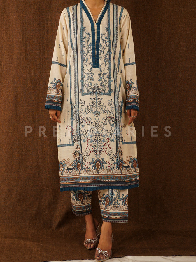 Off White Khaddar 2 pc - 54764