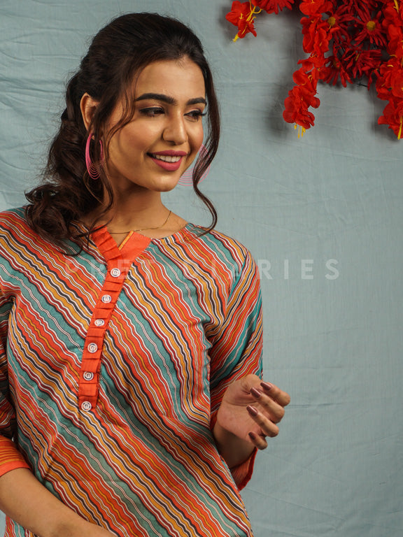 Orange Lawn Printed 2 pc - 54609