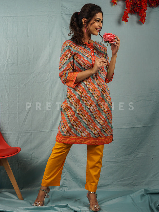 Orange Lawn Printed 2 pc - 54609