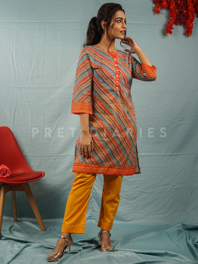 Orange Lawn Printed 2 pc - 54609