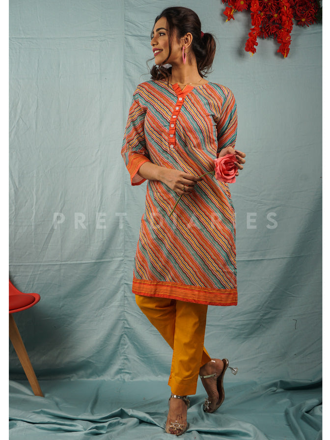 Orange Lawn Printed 2 pc - 54609