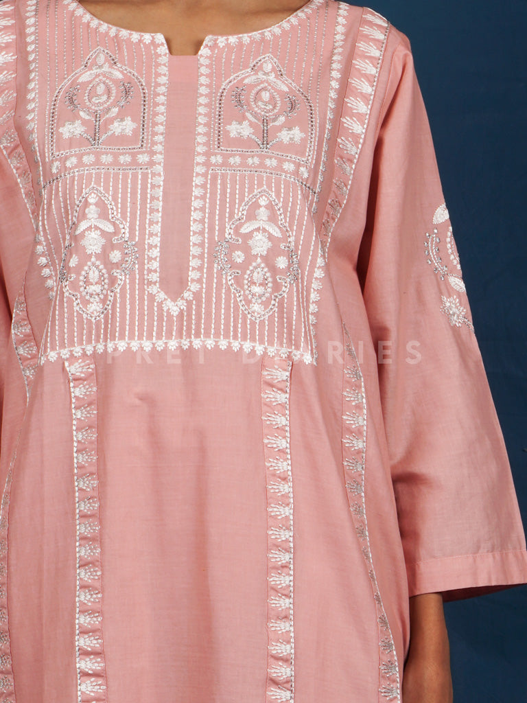Peach Embroidered 2 pc - 54737
