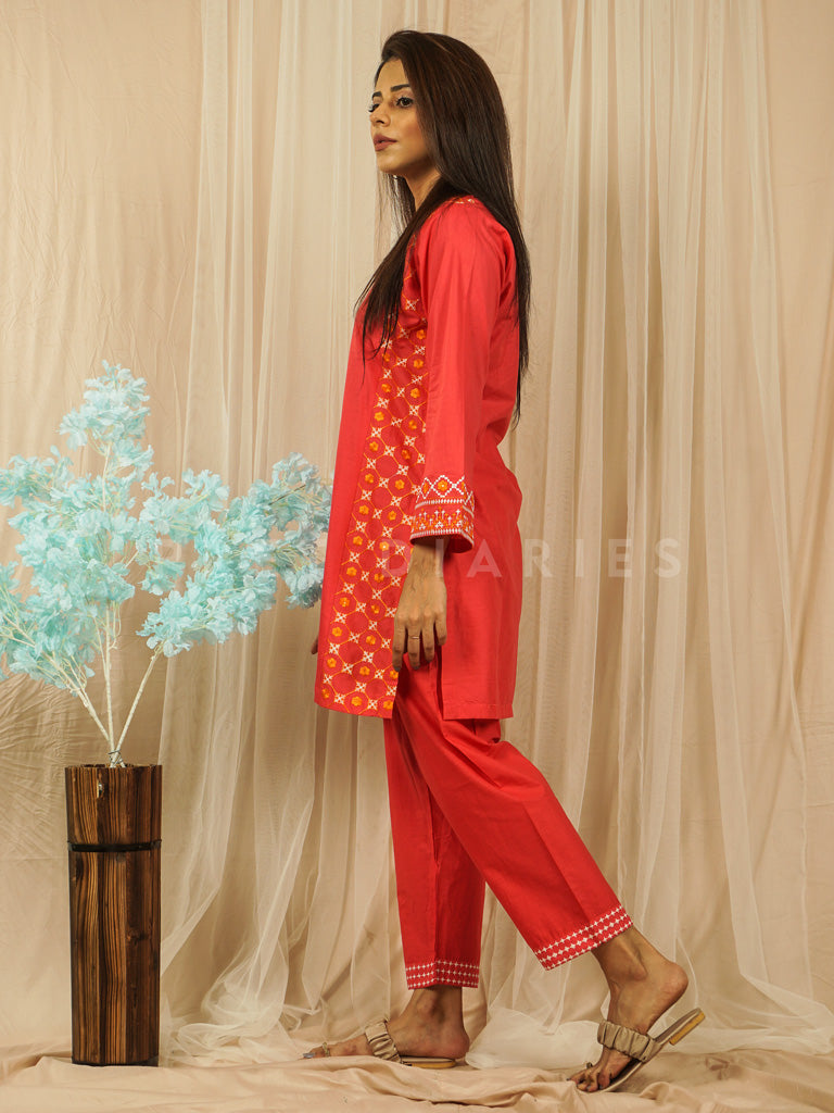 Pink Embroidered 2 pc - 54633