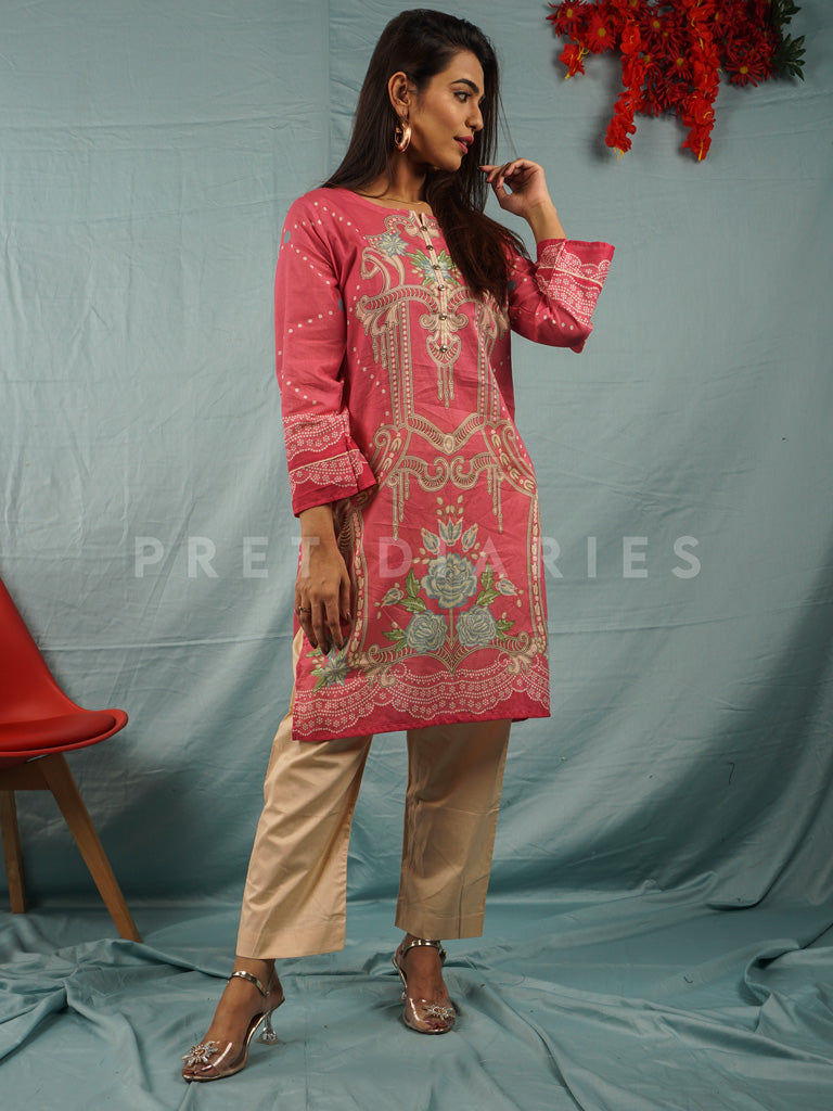 Pink Lawn Printed 2 pc - 54610