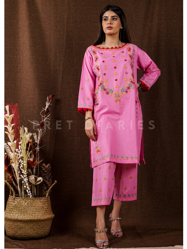 Pink Embroidered 2 pc - 54662