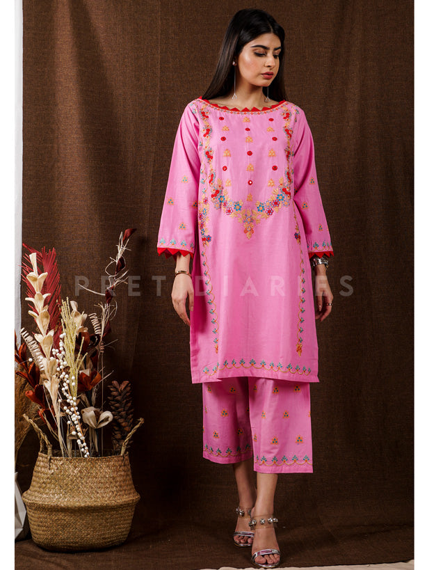 Pink Embroidered 2 pc - 54662