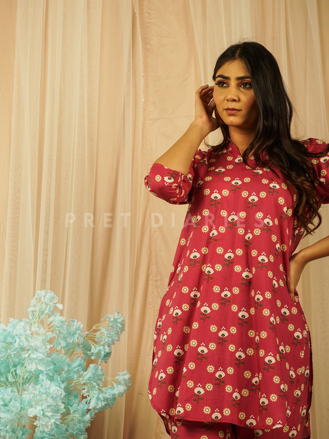 Maroon Digital Printed 2 pc - 54643
