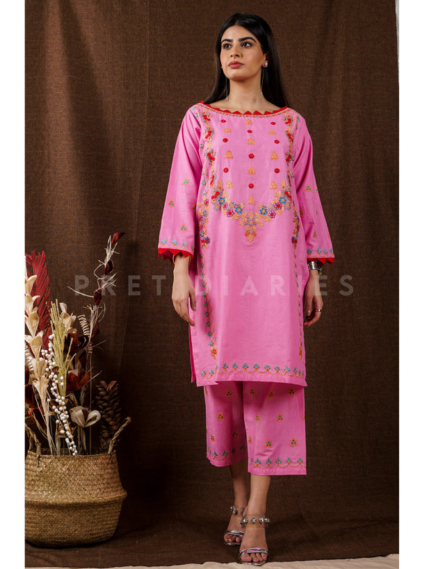 Pink Embroidered 2 pc - 54662