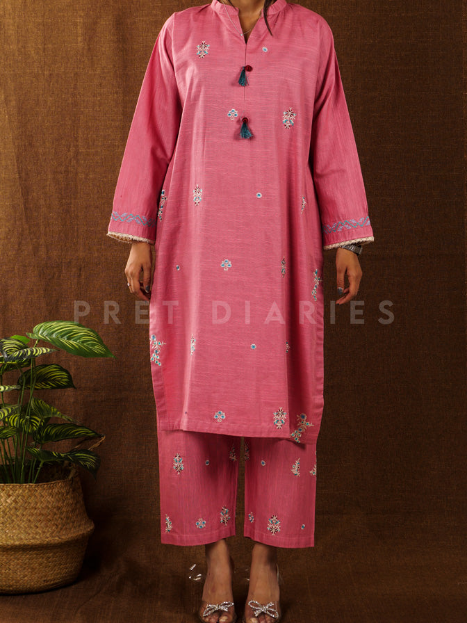 Pink Khaddar 2 pc - 54833