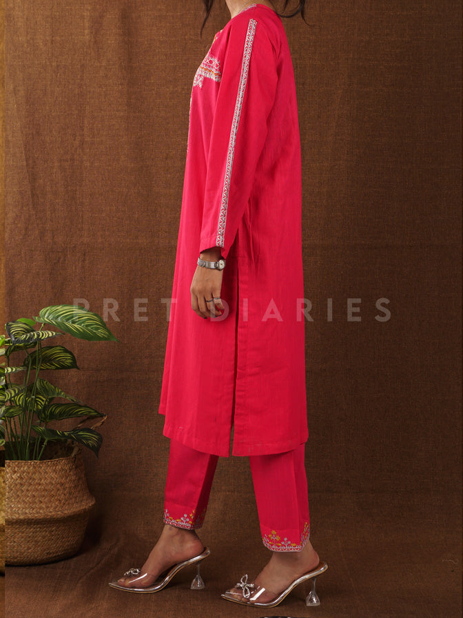 Pink Khaddar 2 pc - 54846
