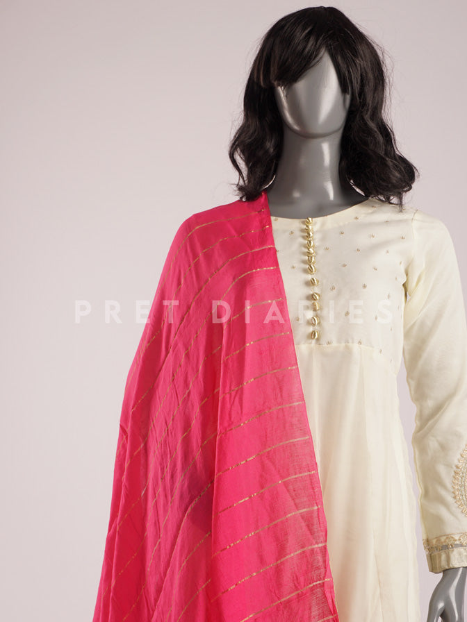 Pink Banarsi Dupatta - 54414