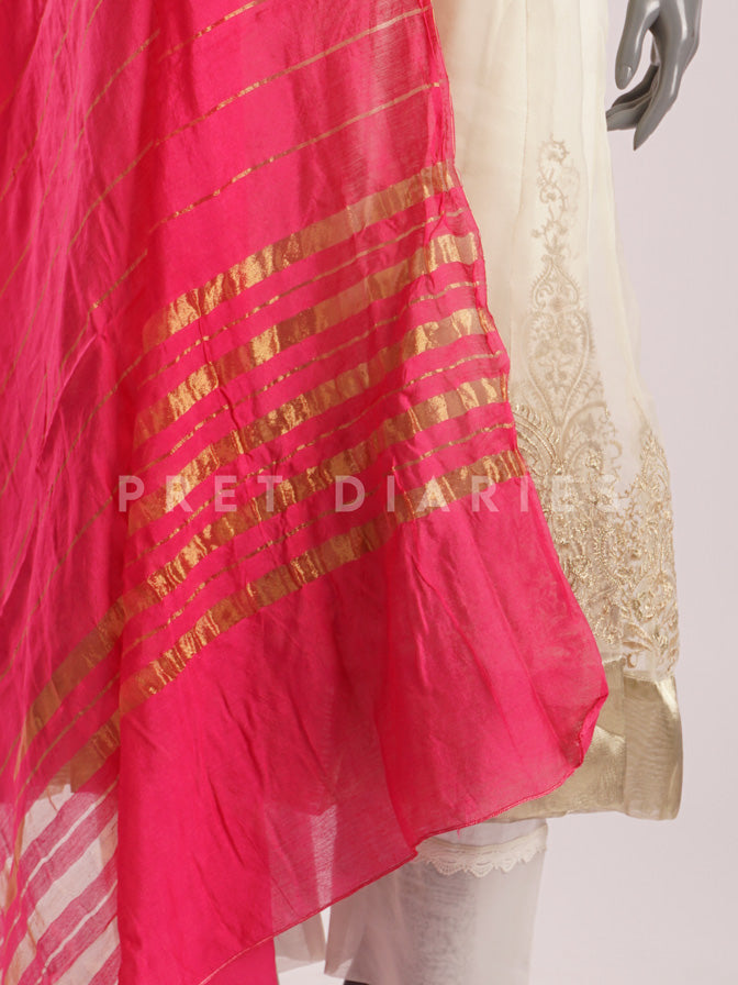 Pink Banarsi Dupatta - 54414