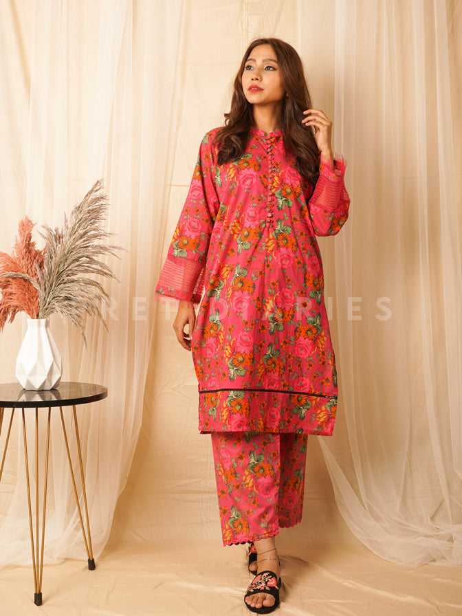 Pink Digital Printed 2 pc  - 54192