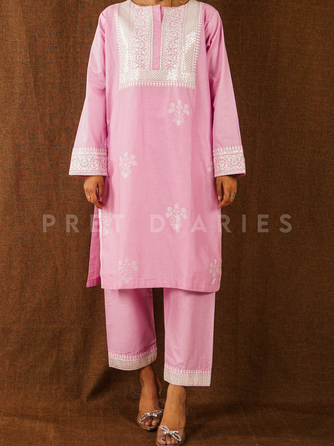 Purple Embroidered 2 pc - 54786