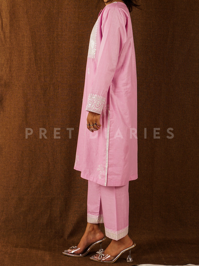 Purple Embroidered 2 pc - 54786