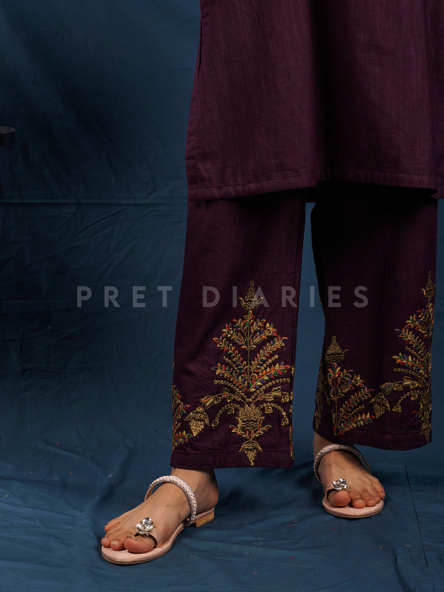 Purple Khaddar 2 pc - 54490
