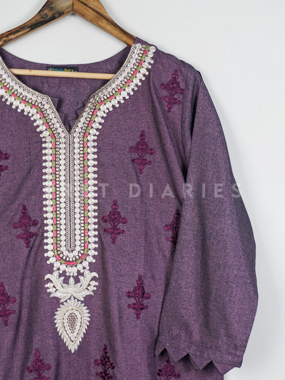 Purple Embroidered 2 pc - 54455