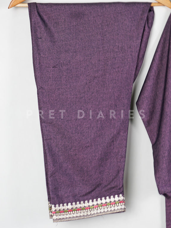 Purple Embroidered 2 pc - 54455