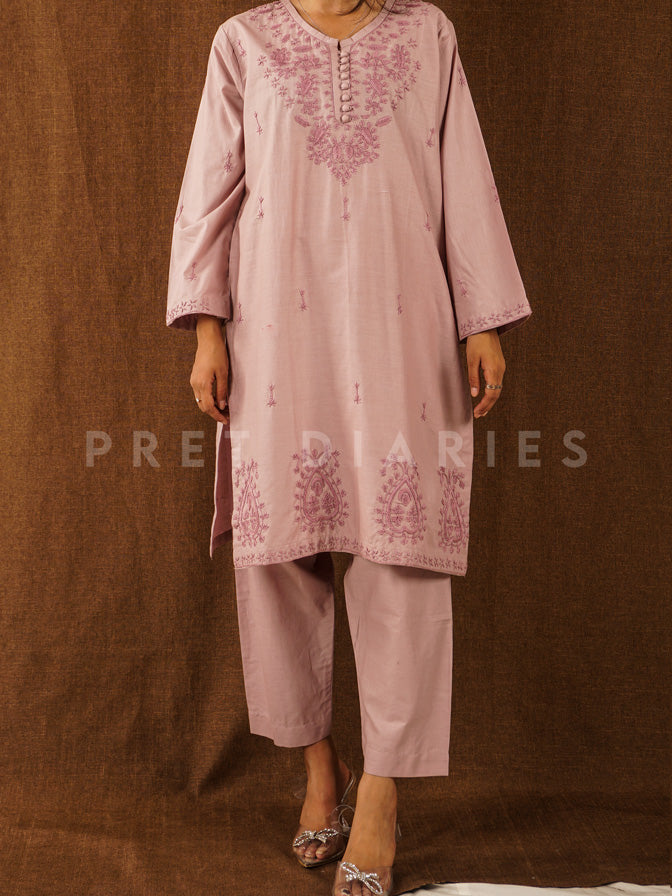Purple Hand Embroidered 2 pc - 54792