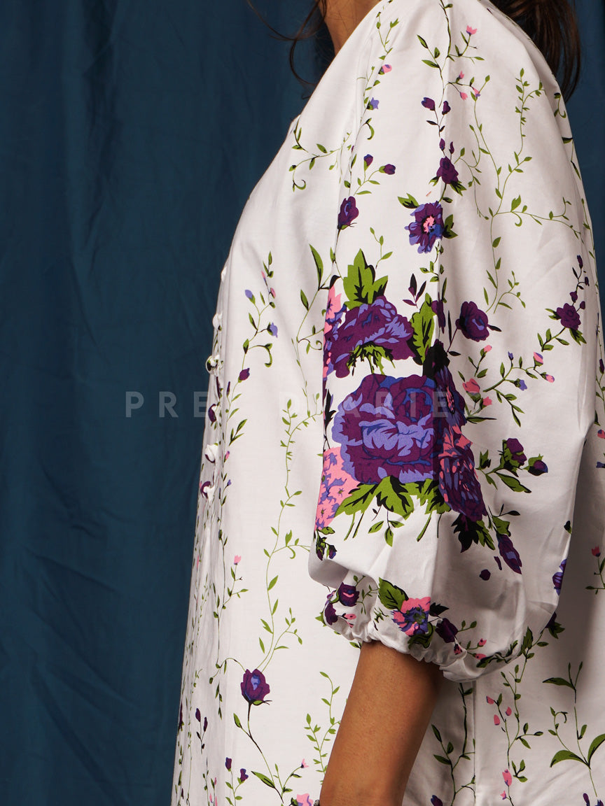 White Printed 2 pc - 54721