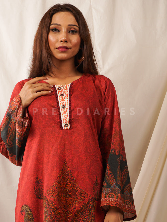 Red Lawn Printed 2 pc - 54544