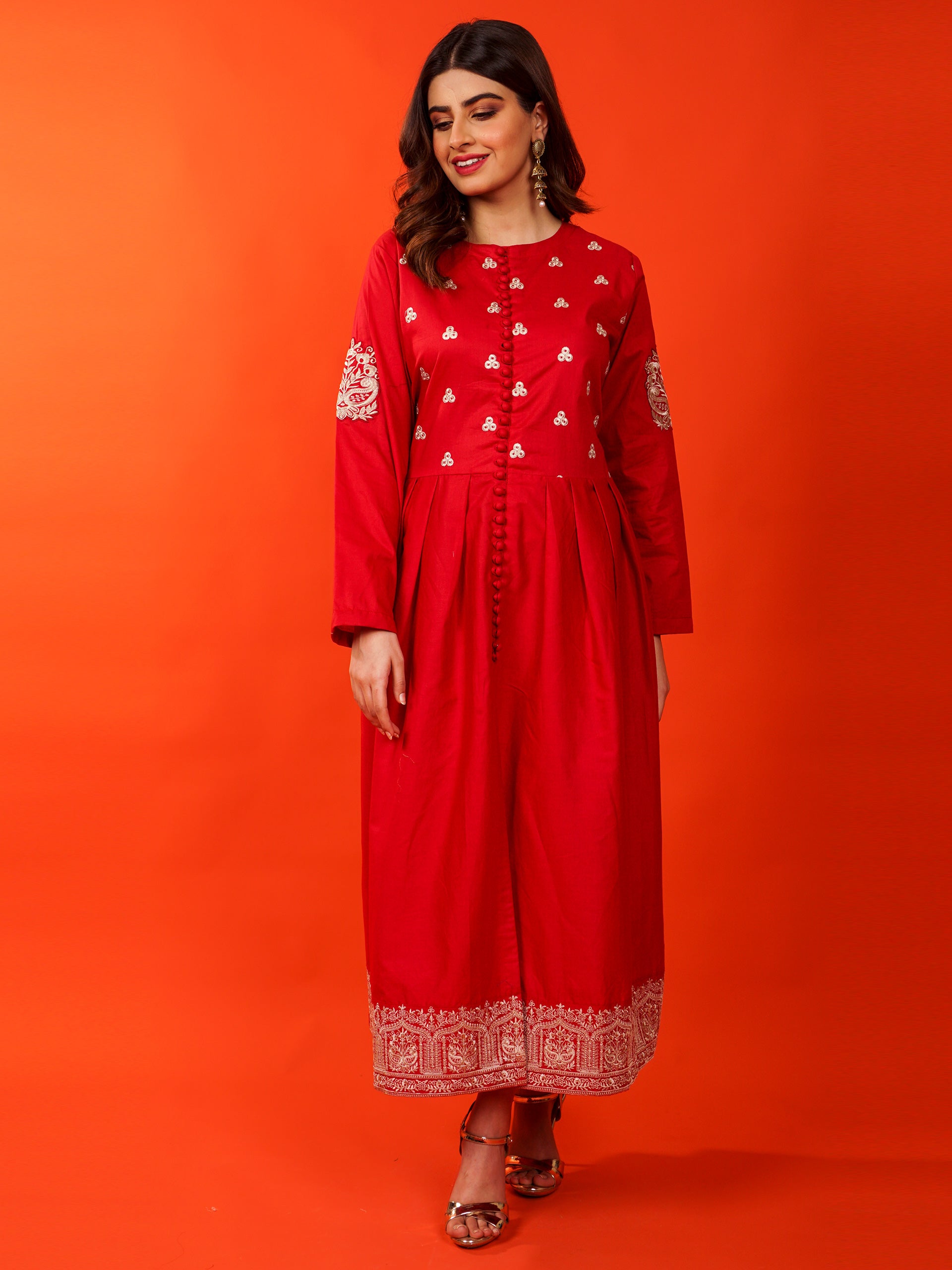Red Embroidered 2 pc - 54823