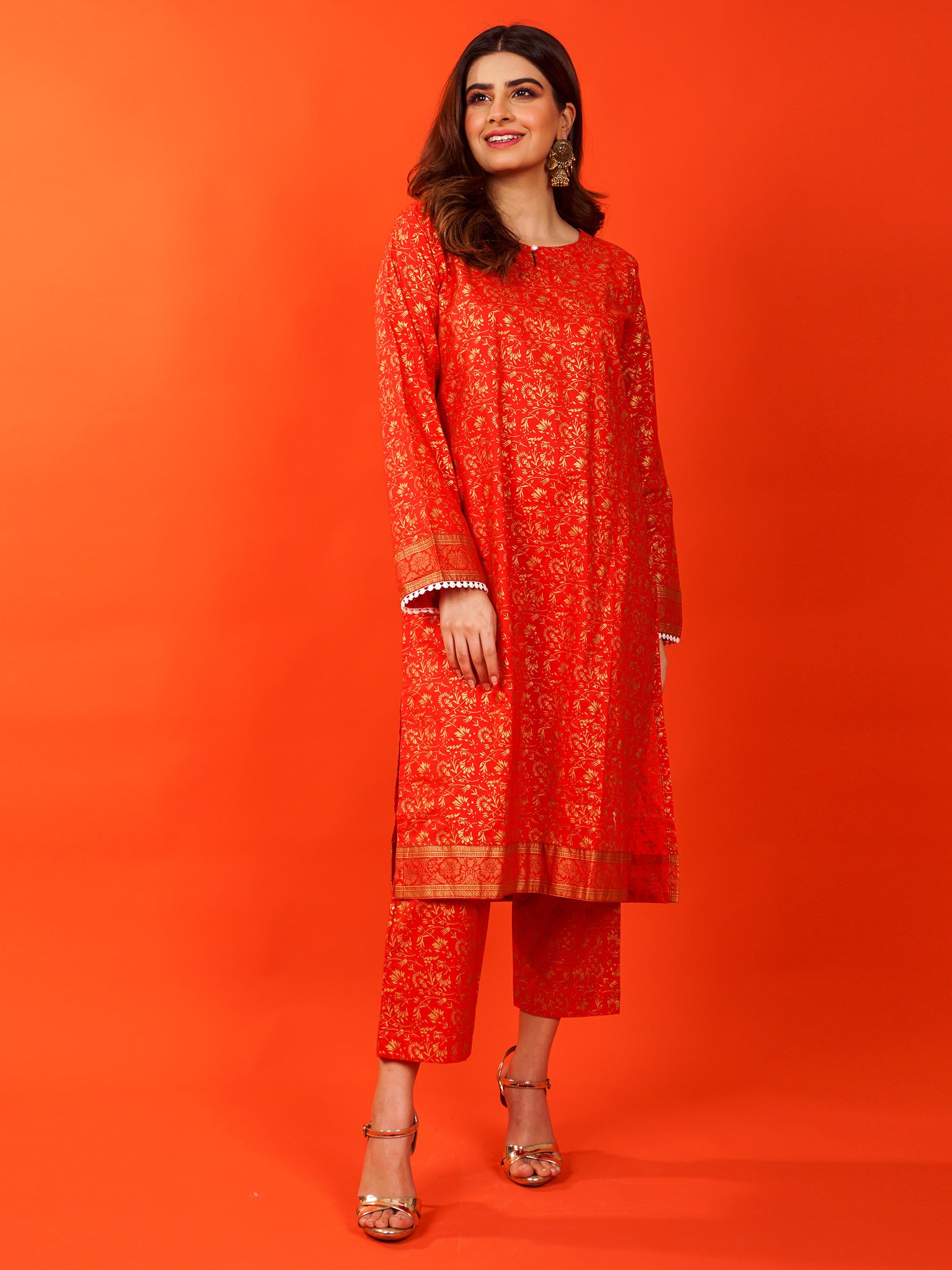 Red Lawn Printed 2 pc - 54918