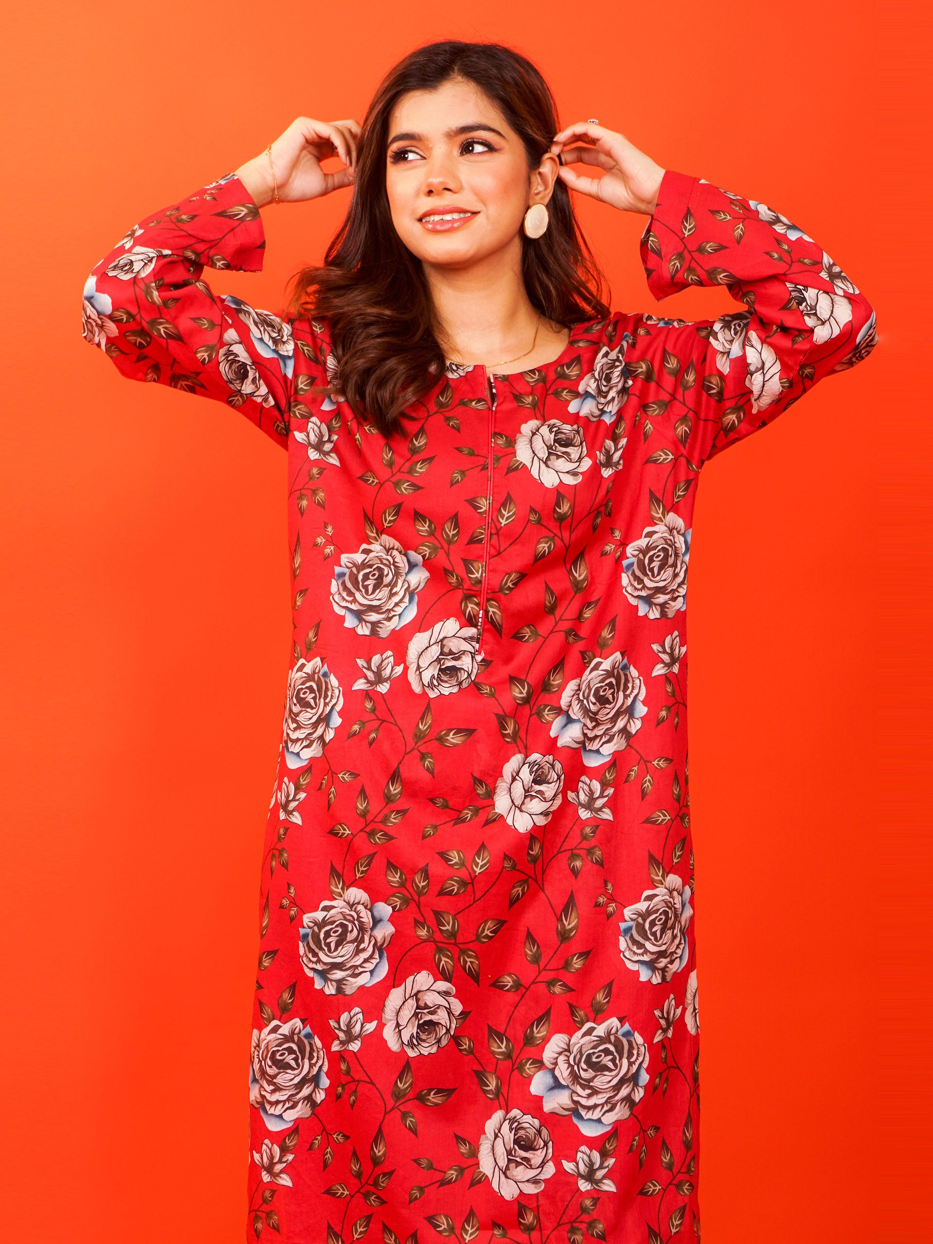 Red Digital Printed 2 pc - 54914