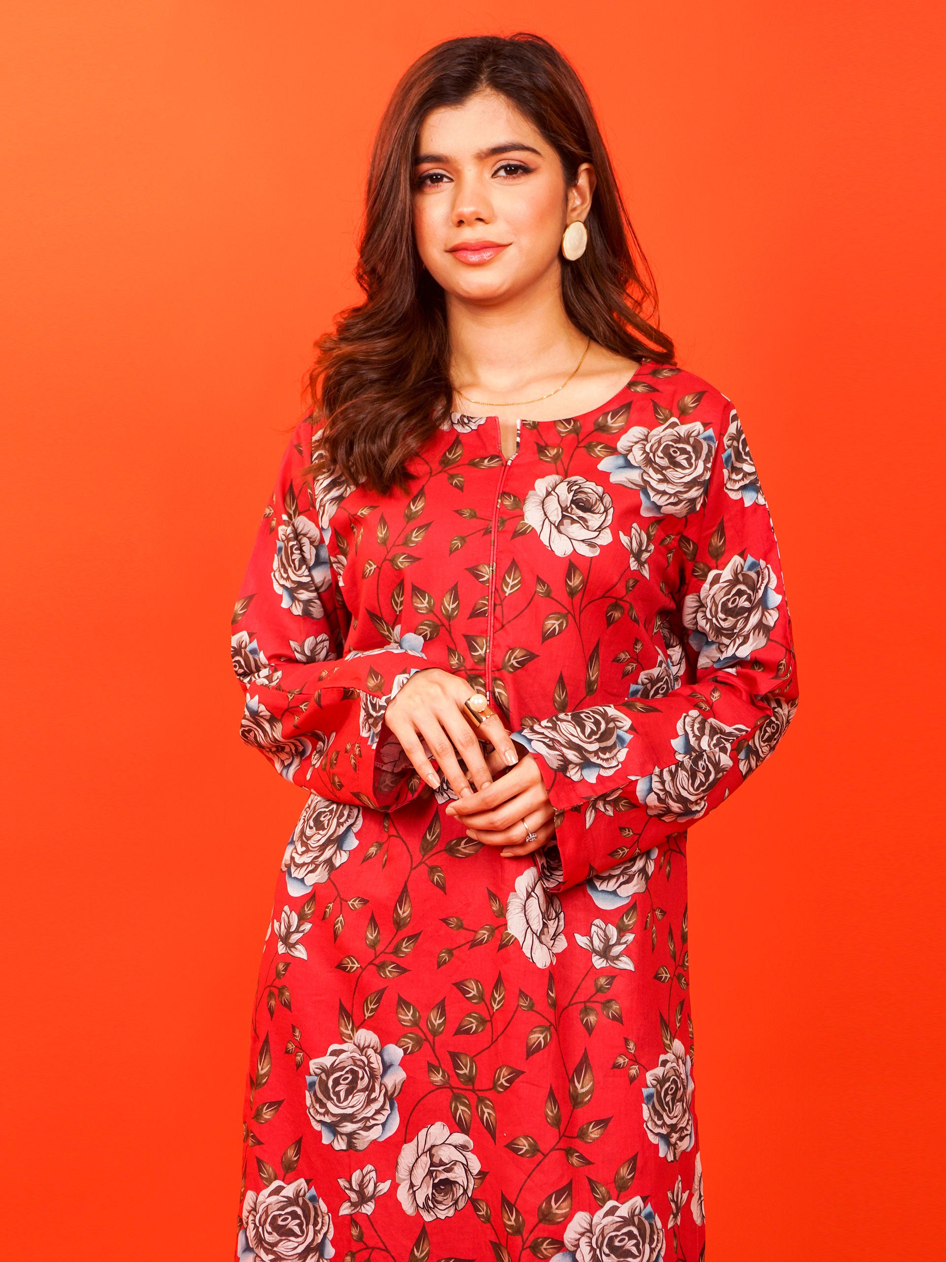 Red Digital Printed 2 pc - 54914