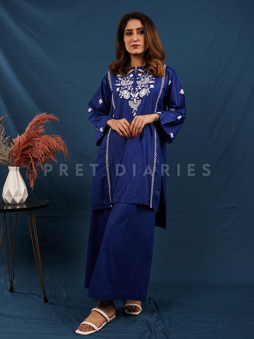 Blue Embroidered 2 pc - 54483