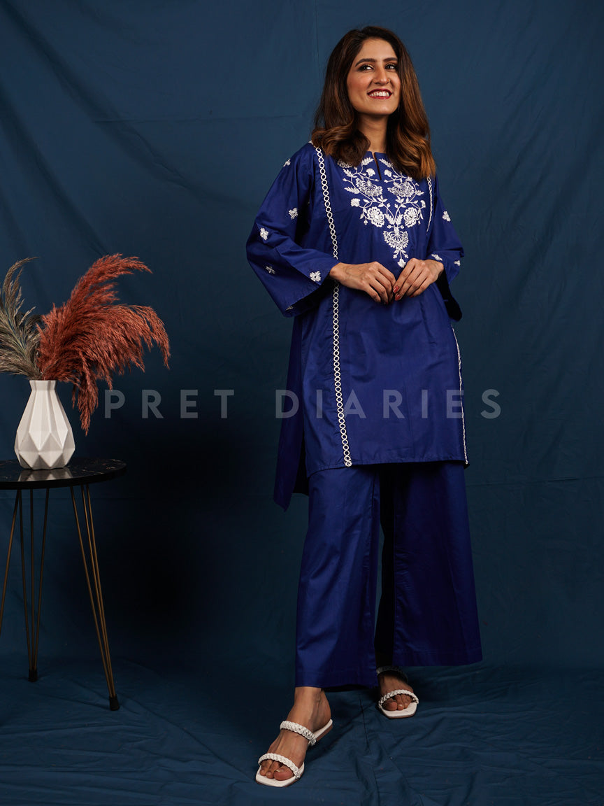 Blue Embroidered 2 pc - 54483