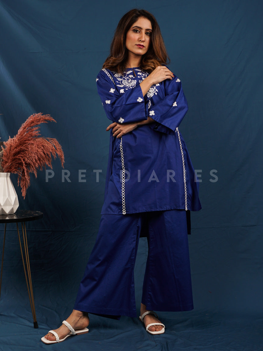 Blue Embroidered 2 pc - 54483