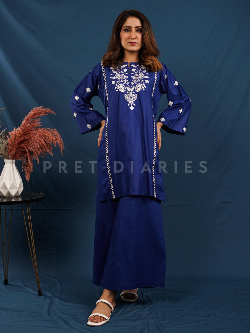 Blue Embroidered 2 pc - 54483