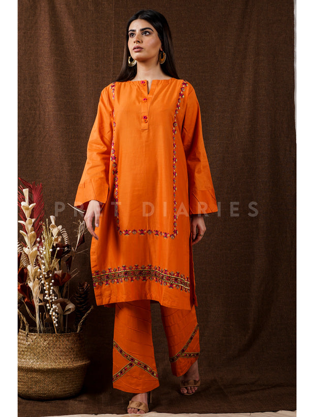 Rust Embroidered 2 pc - 54659