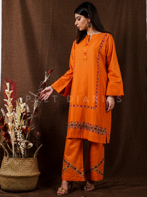 Rust Embroidered 2 pc - 54659