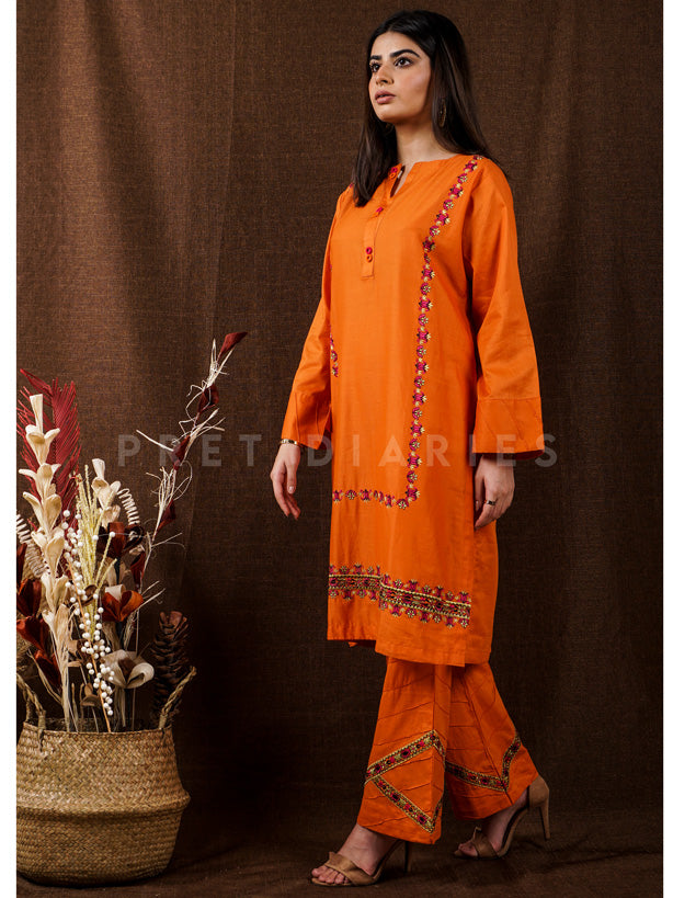 Rust Embroidered 2 pc - 54659
