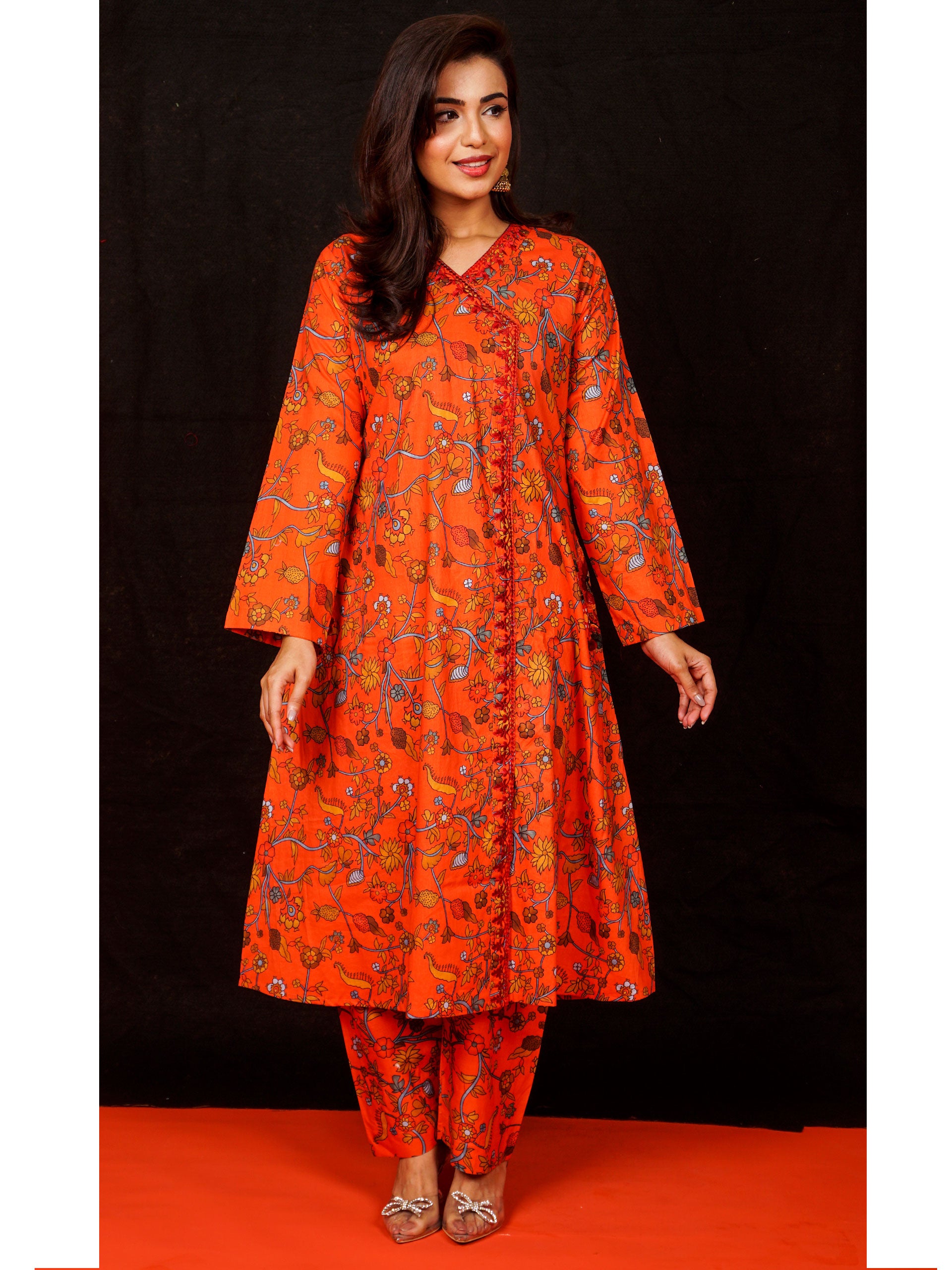 Rust Digital Printed Embroidered 2 pc - 54802