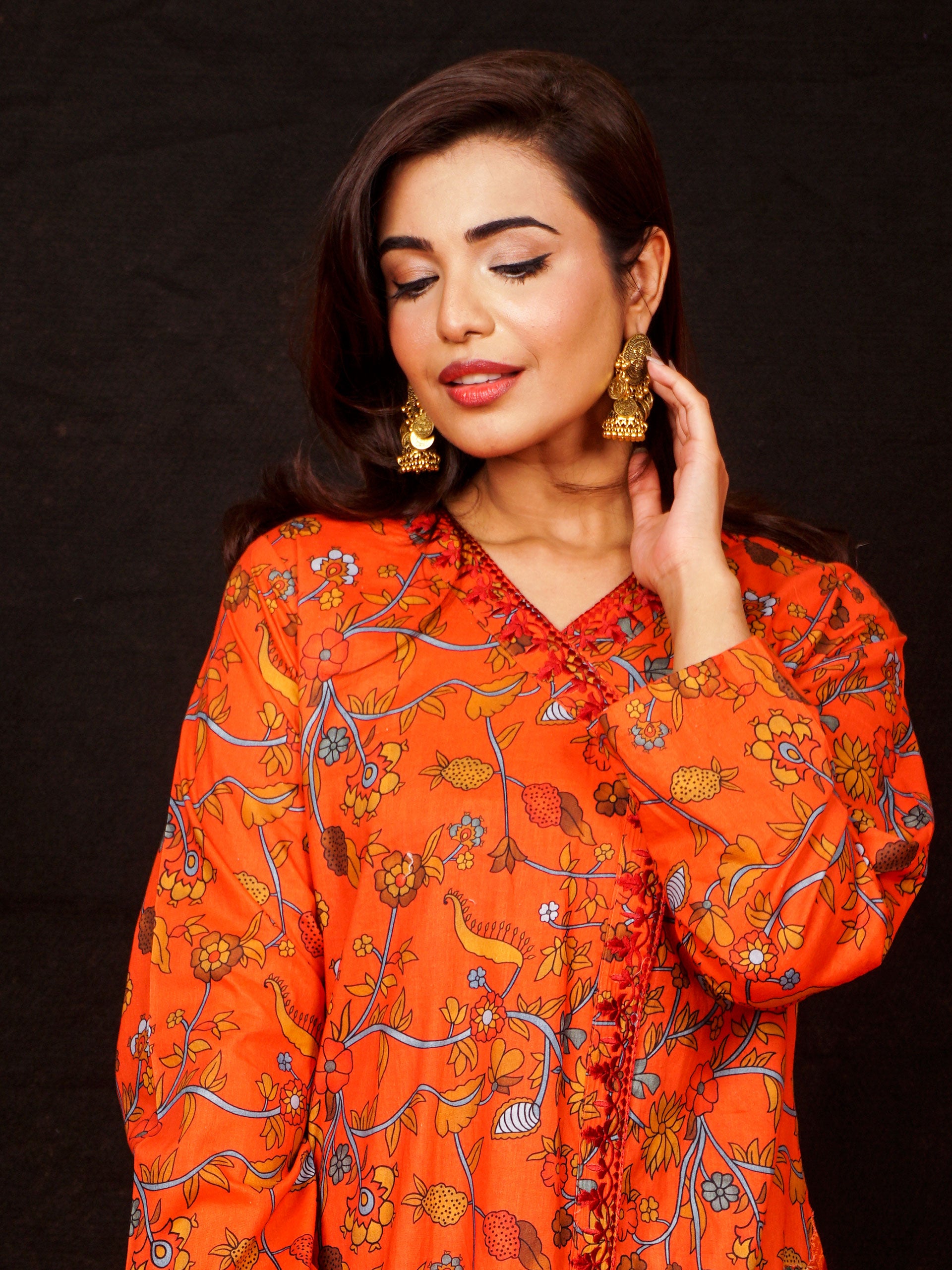Rust Digital Printed Embroidered 2 pc - 54802